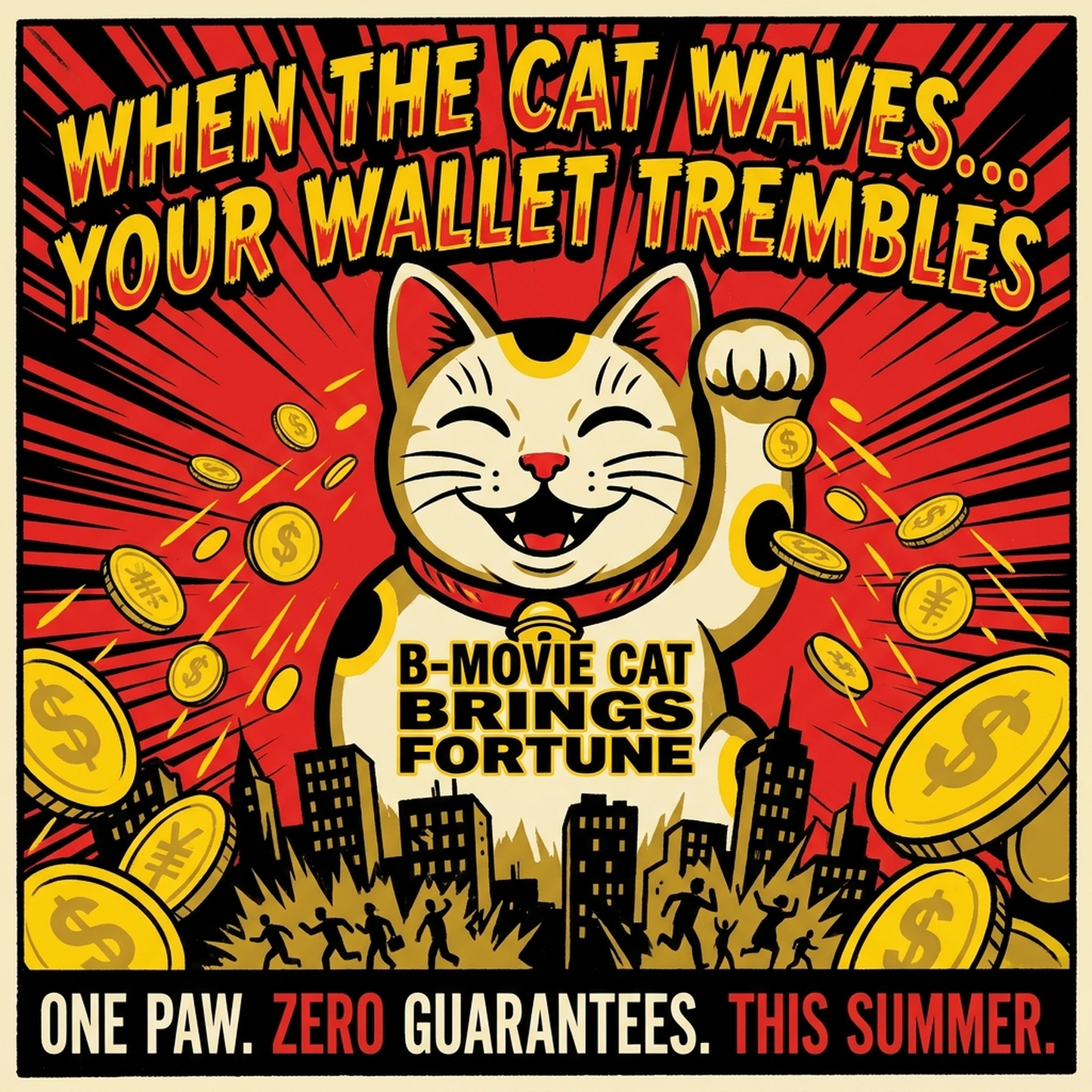 B-Movie Cat Brings Fortune — design