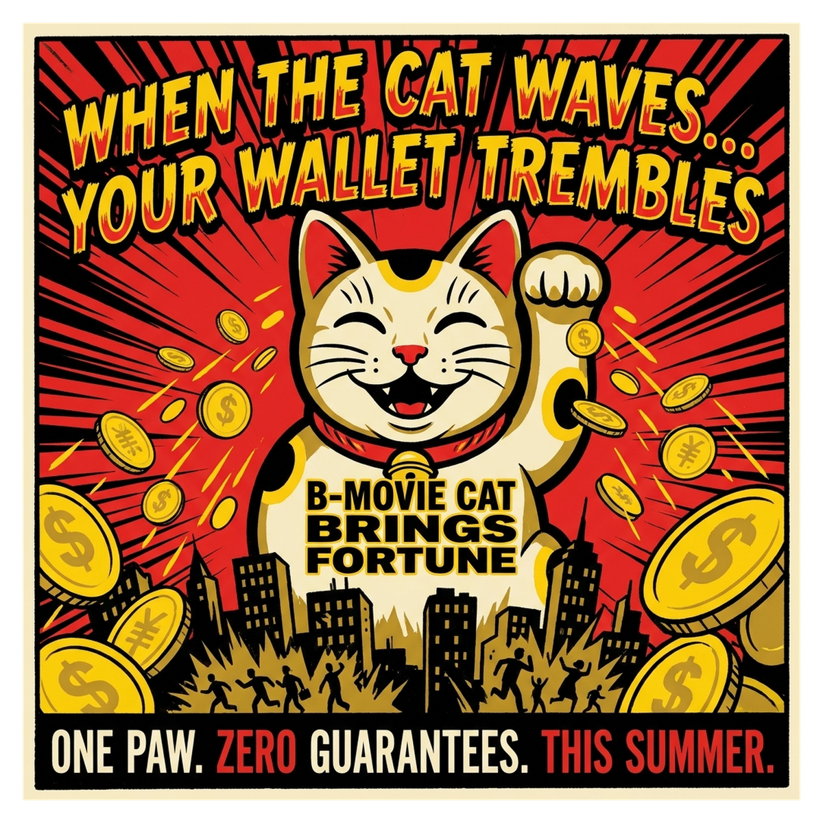 B-Movie Cat Brings Fortune — design