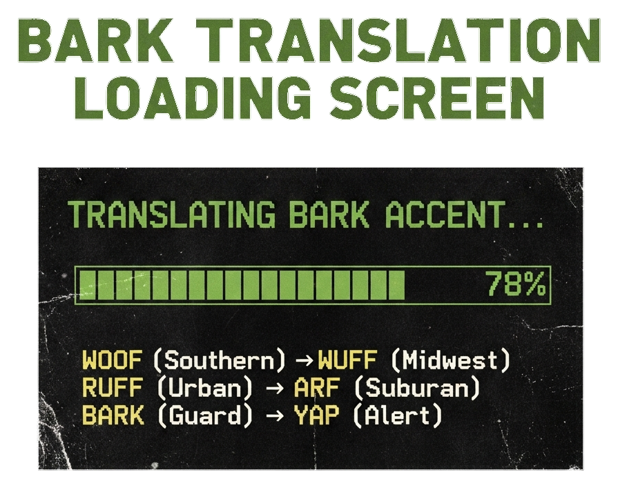 Bark Translation Loading Screen — design