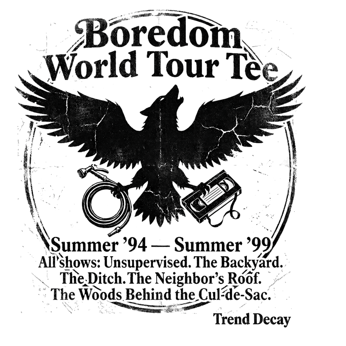 Boredom World Tour Tee — design