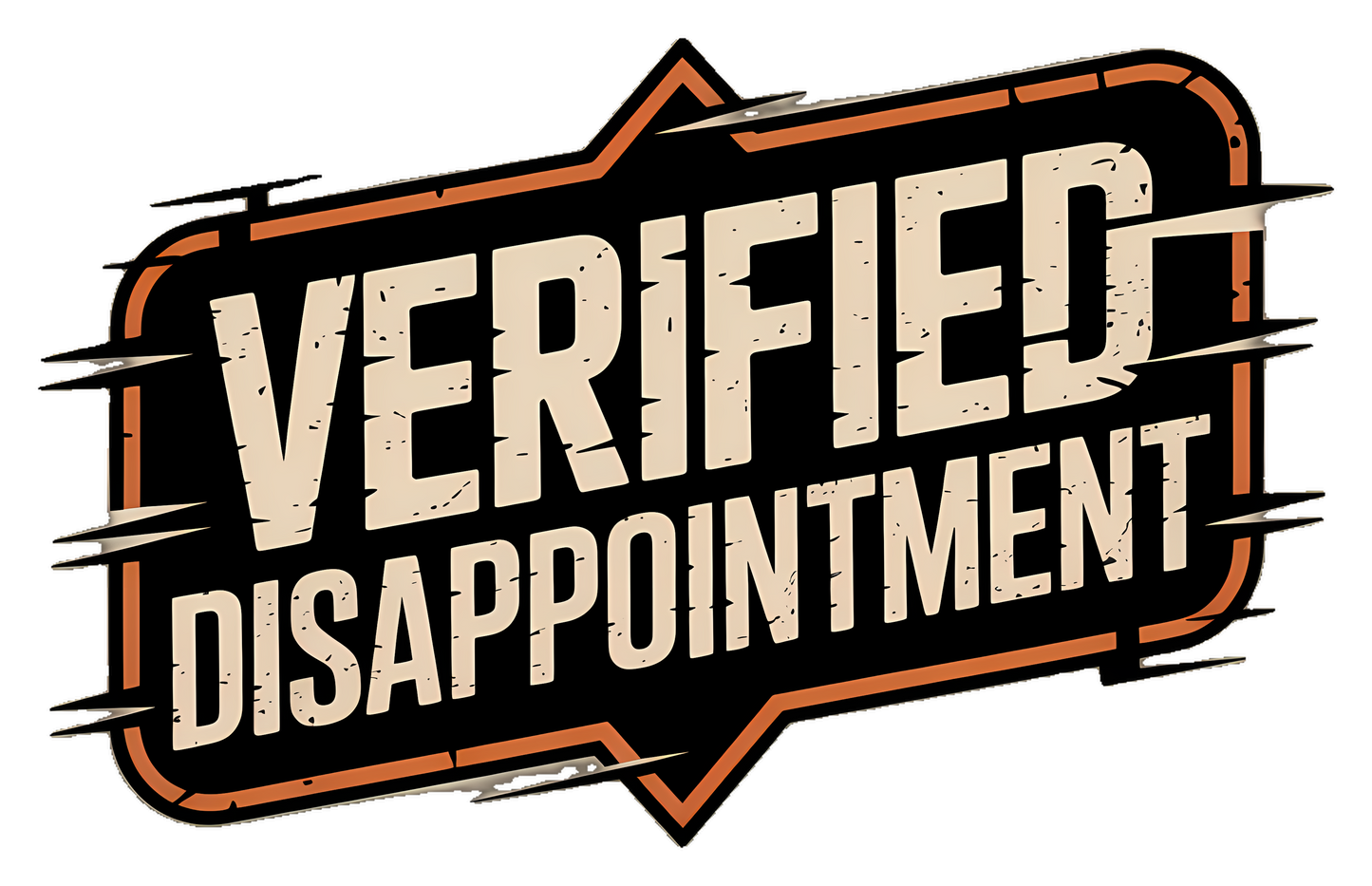 Verified Disappointment | Glitched Badge Tee — design