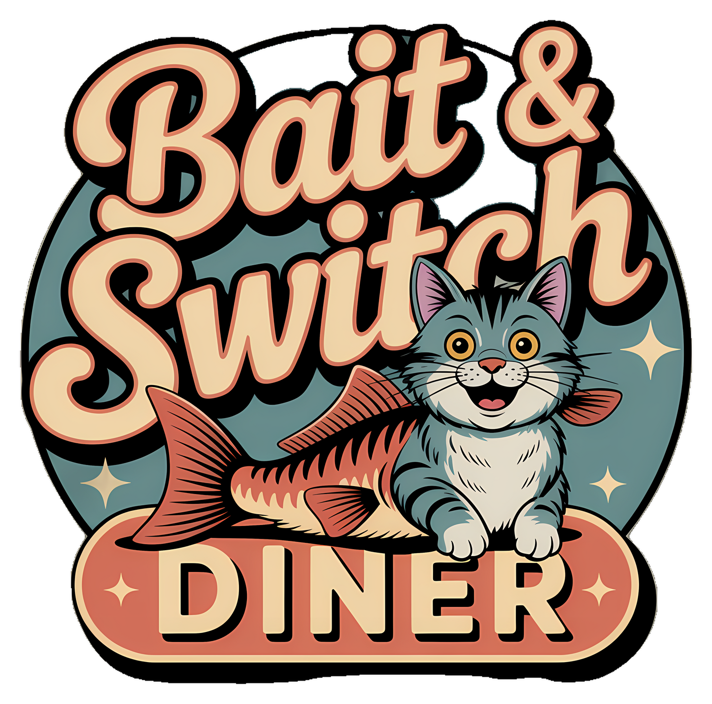 Bait & Switch Diner | Vintage Humor Tee — design