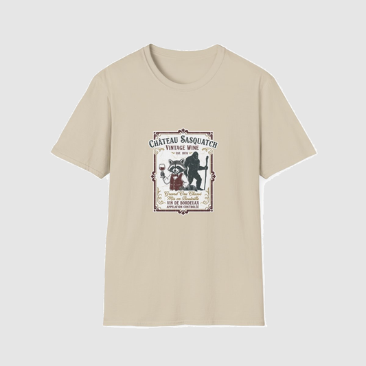 Château Sasquatch Vintage Wine — shirt mockup