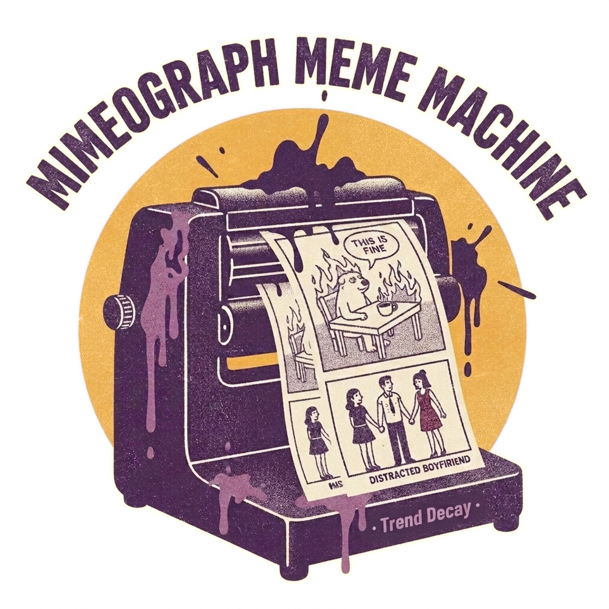 Mimeograph Meme Machine — design