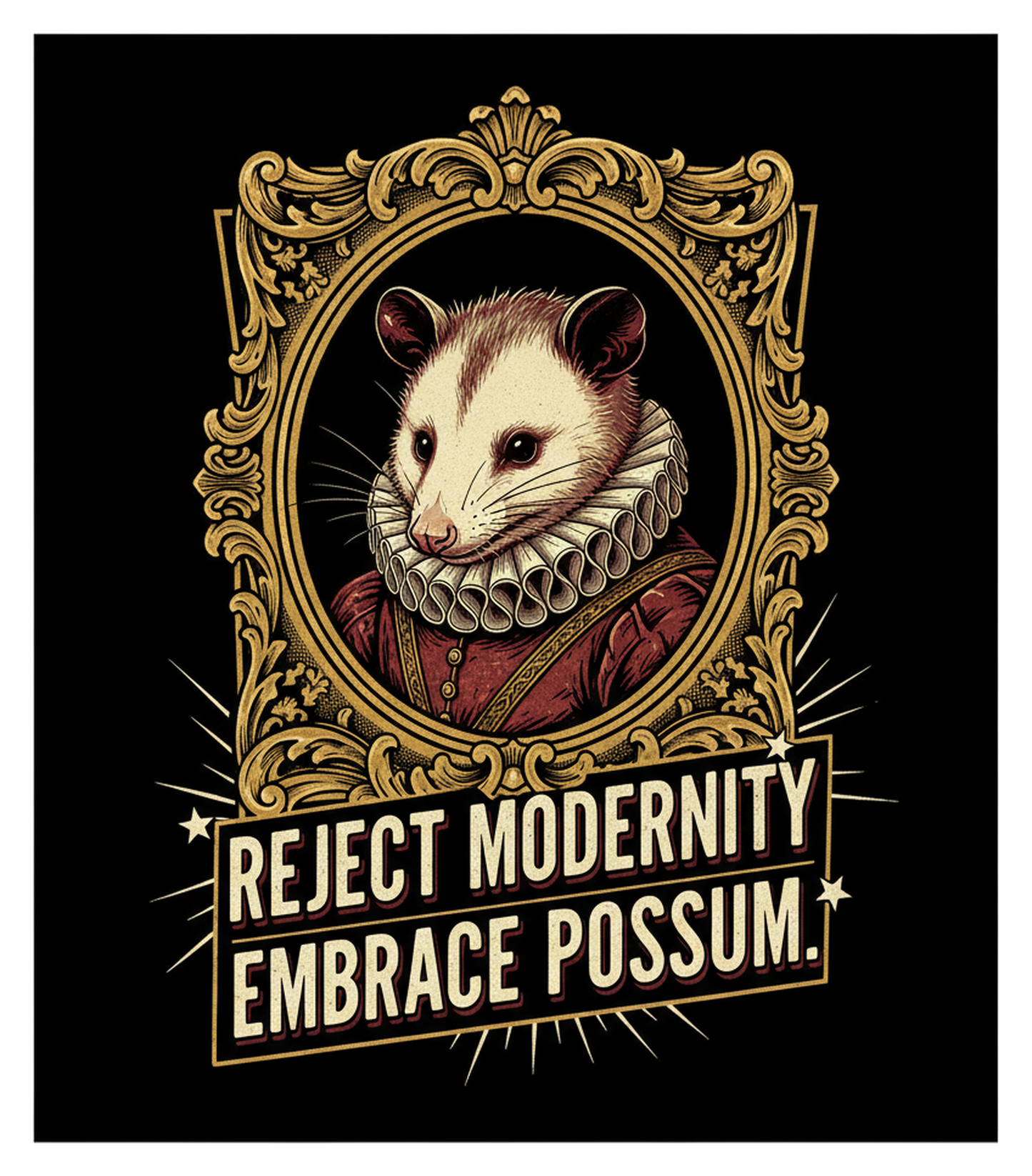 Reject Modernity Embrace Possum — design