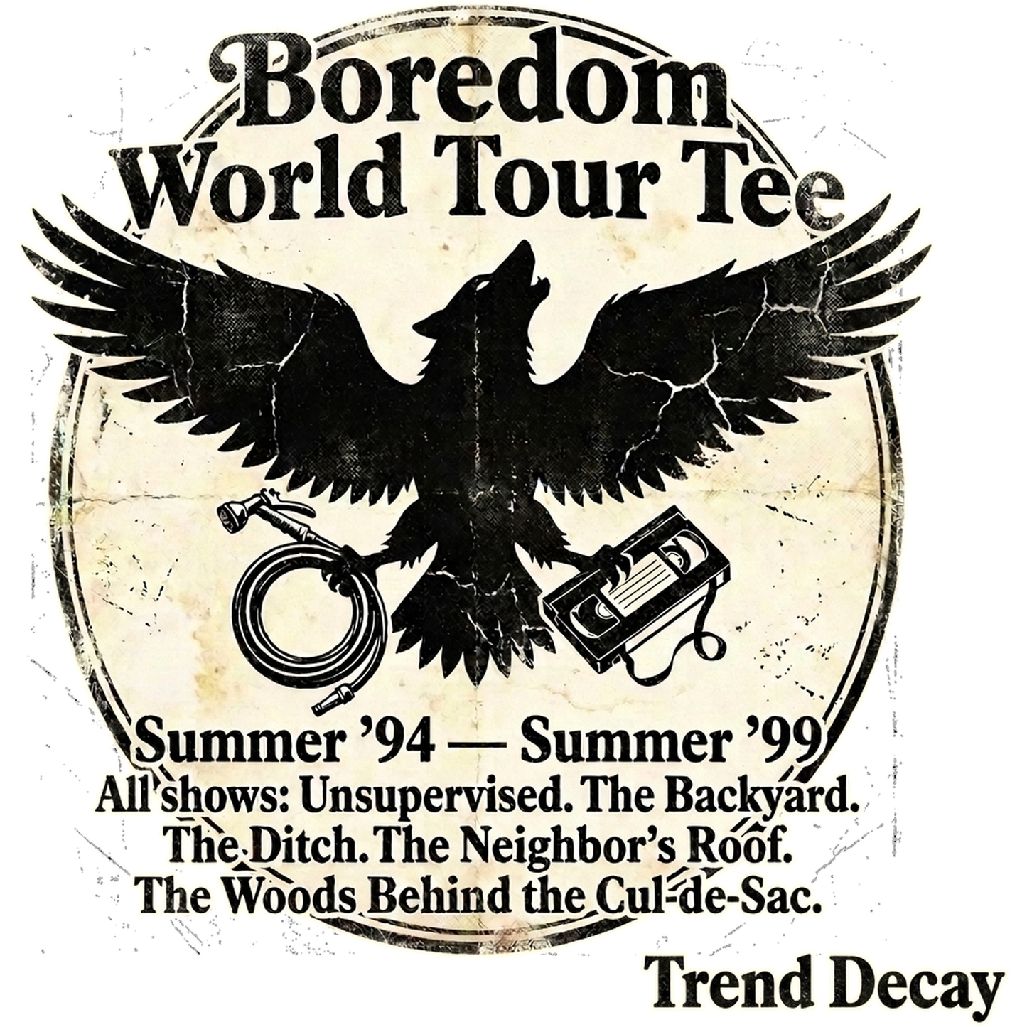 Boredom World Tour Tee — design