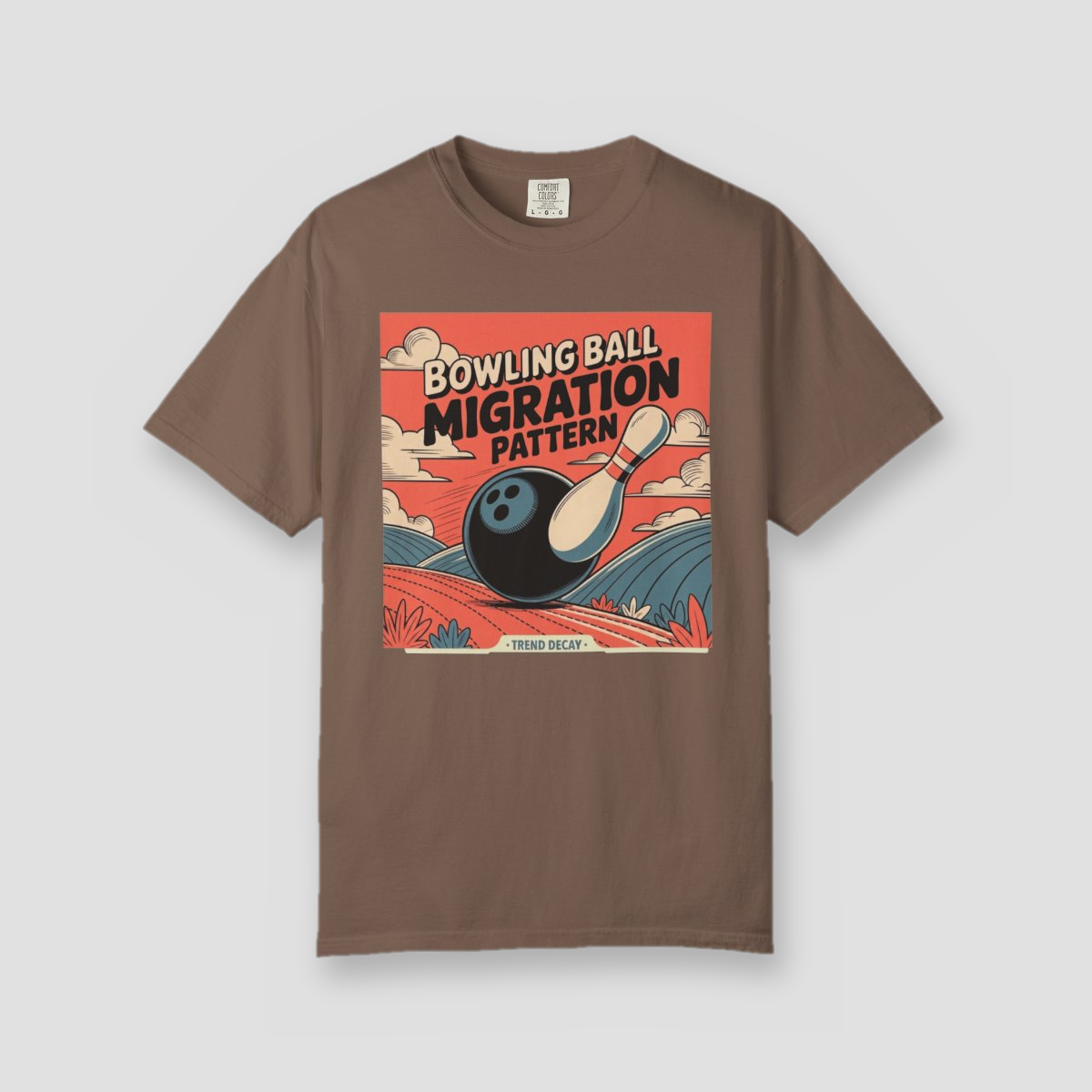 Annual Bowling Ball Migration — shirt mockup