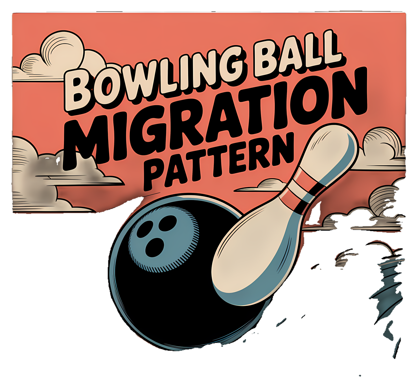 Annual Bowling Ball Migration | Apartment Wildlife Tee — design