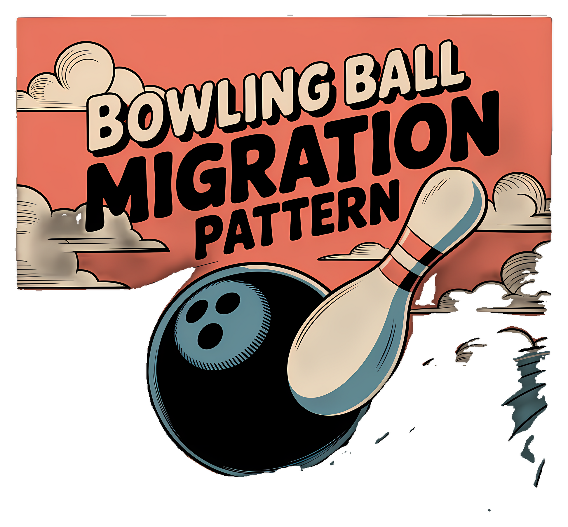 Annual Bowling Ball Migration | Apartment Wildlife Tee — design