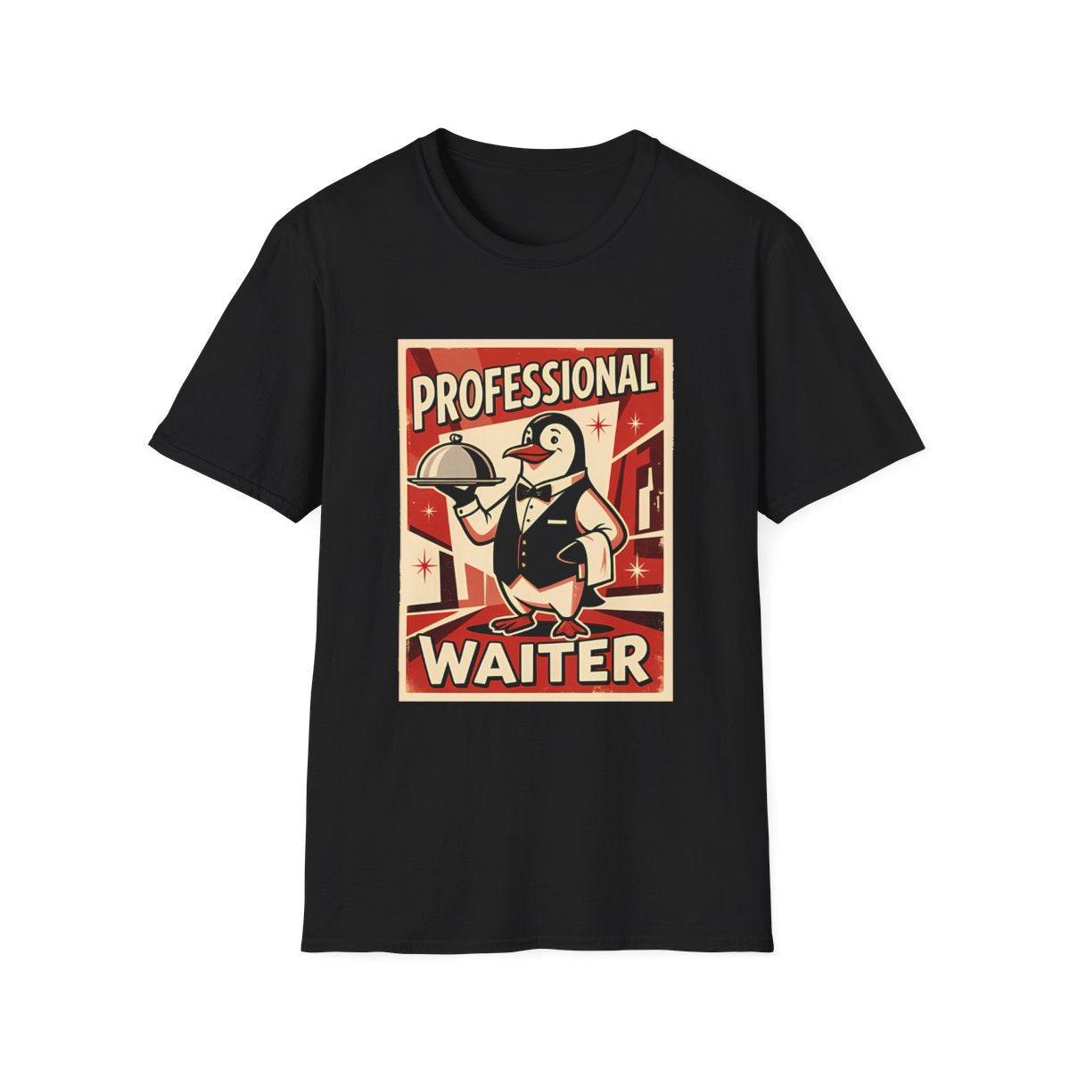 Professional Waiter | Penguin Pun T-Shirt — shirt mockup