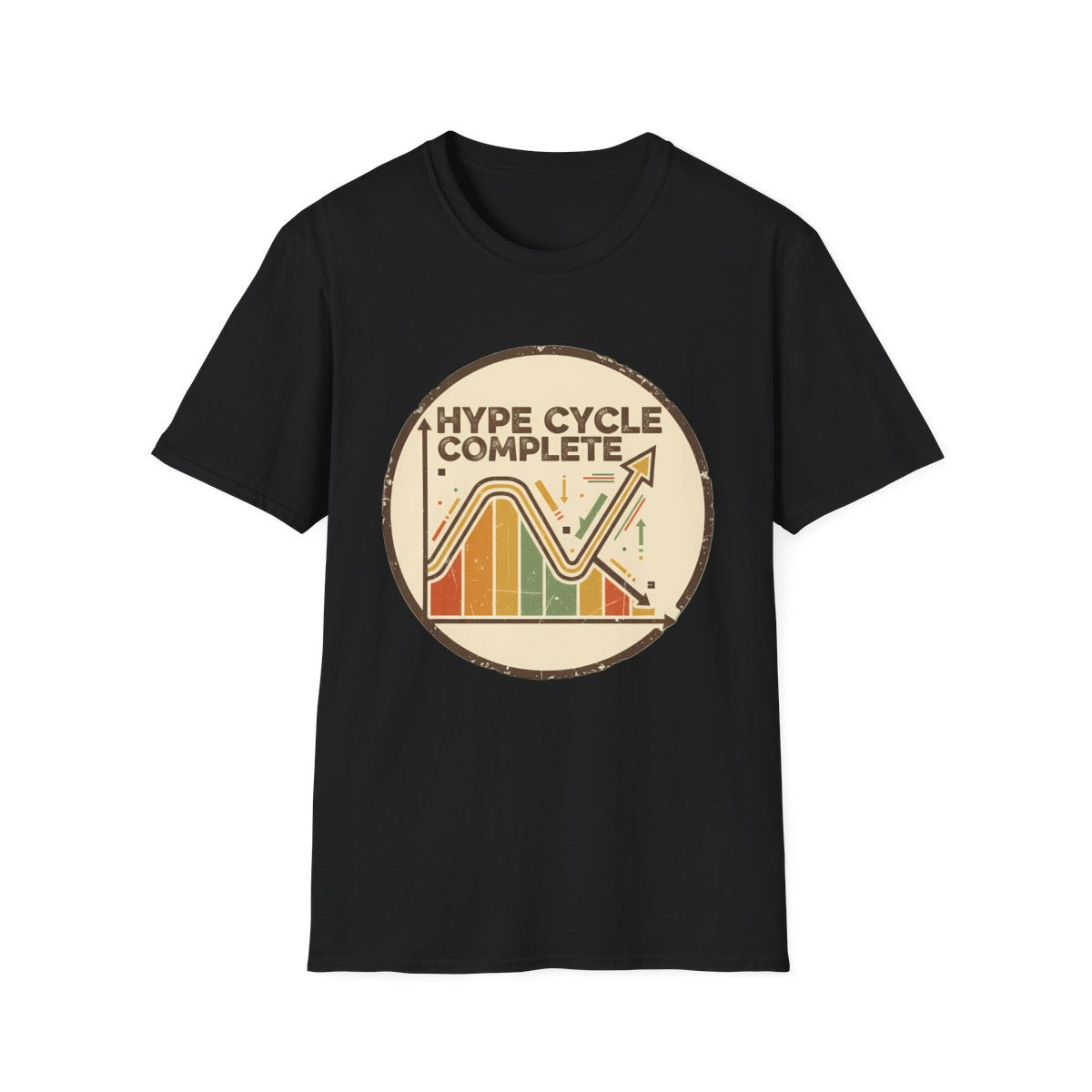 Hype Cycle Complete | Retro Vintage Tee — shirt mockup