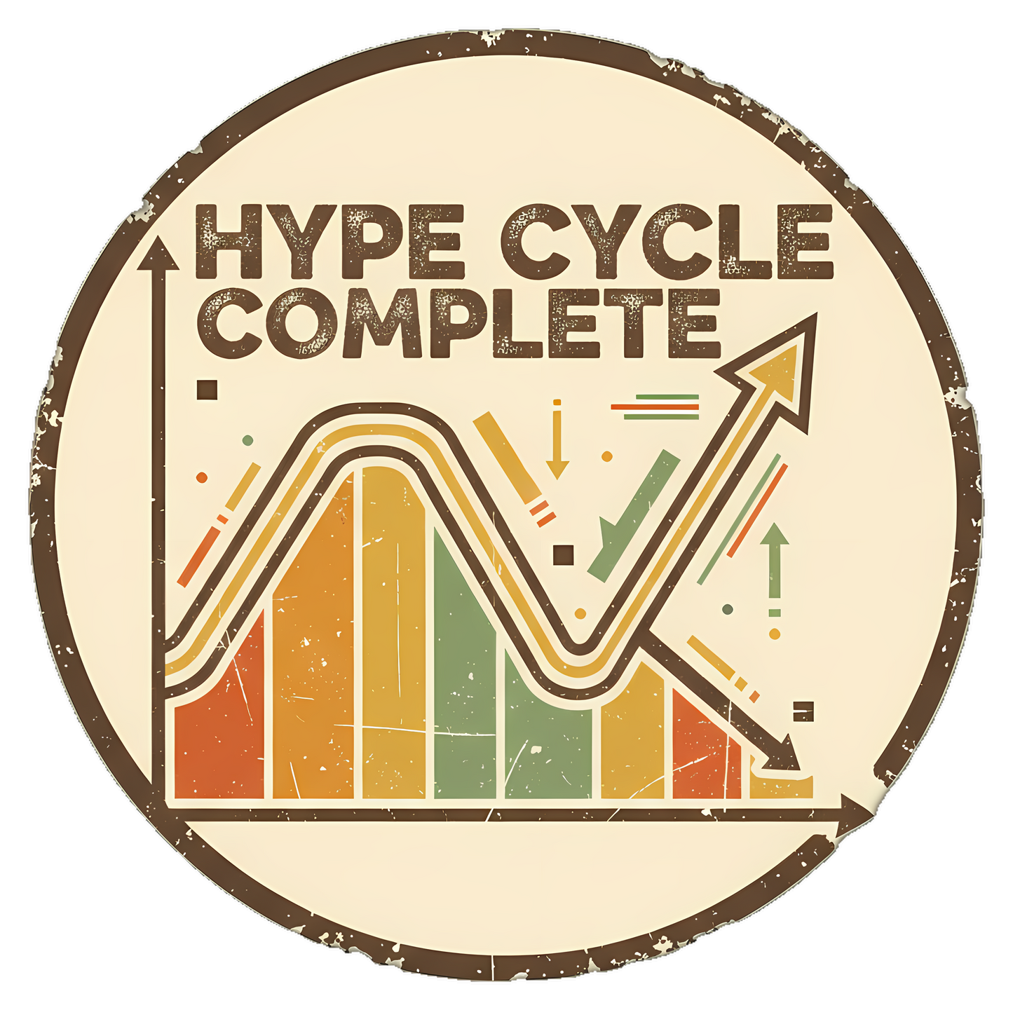 Hype Cycle Complete | Retro Vintage Tee — design