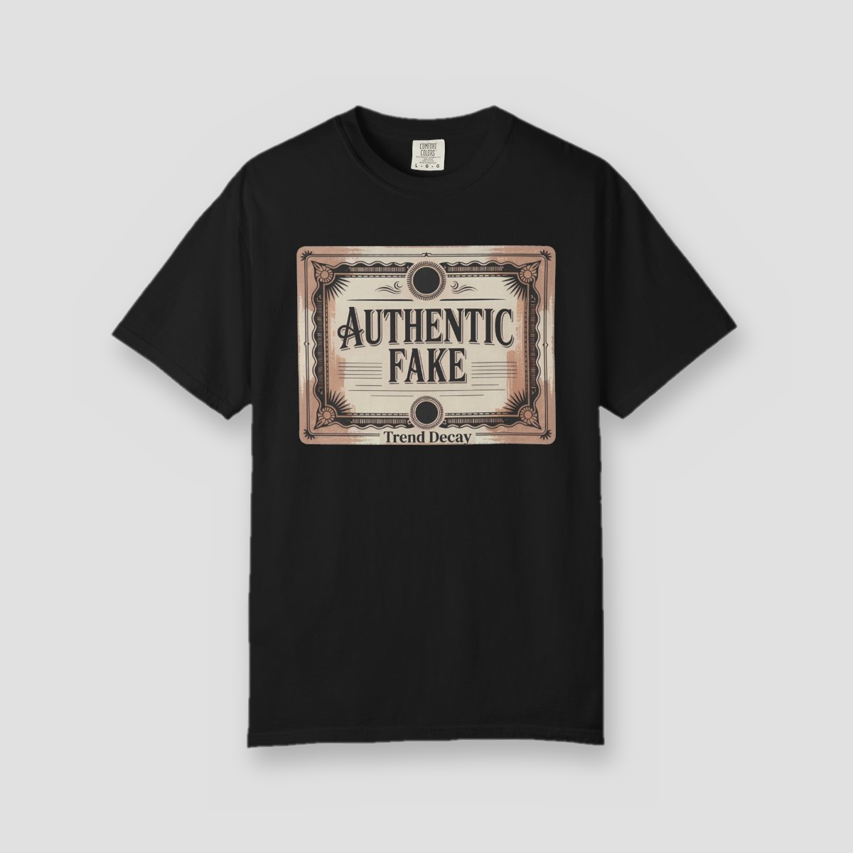 Certified Authentic Fake — shirt mockup