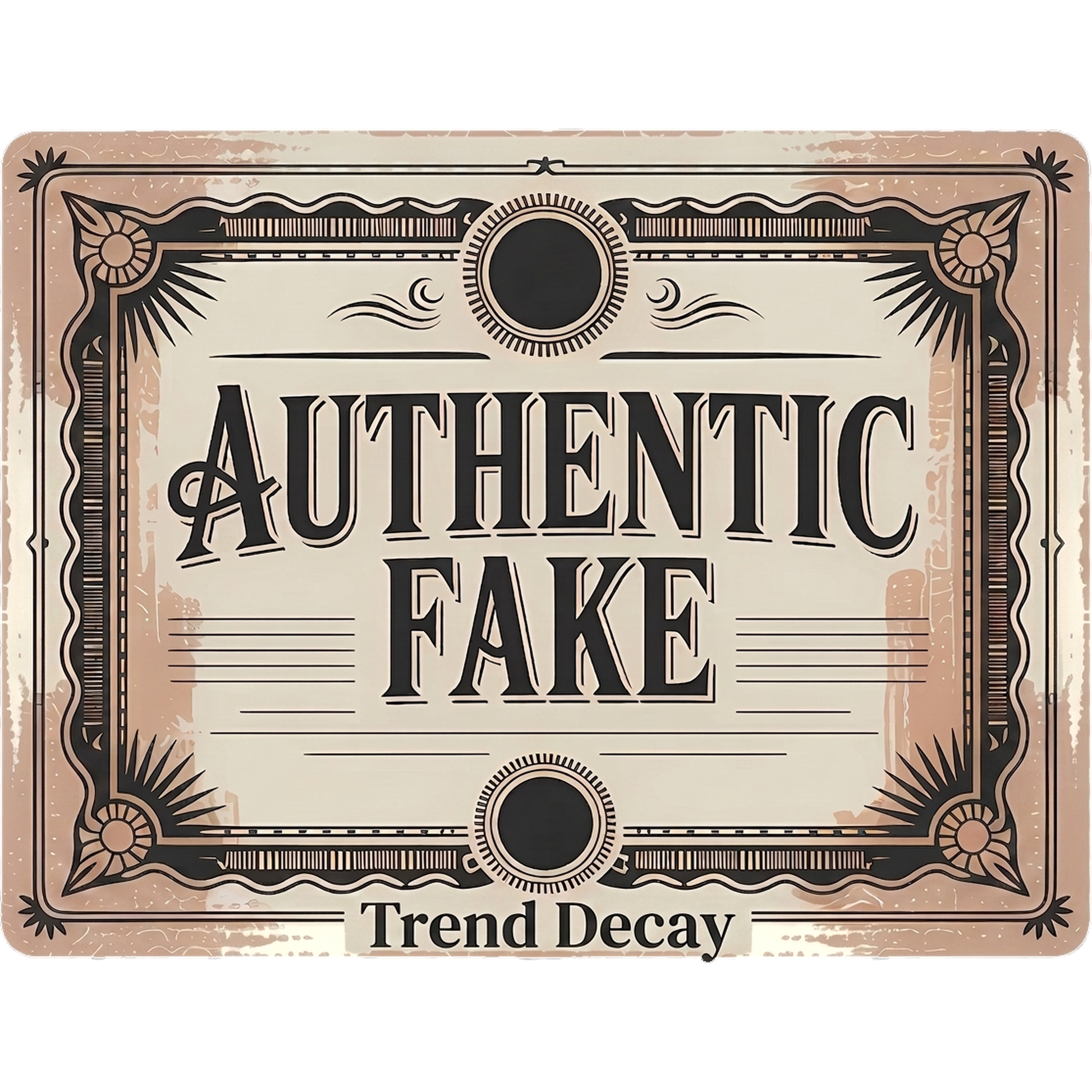 Certified Authentic Fake — design