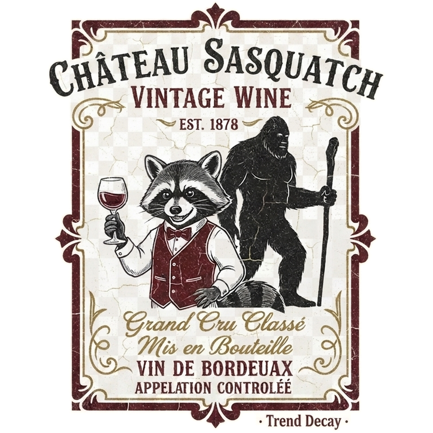 Château Sasquatch Vintage Wine — design