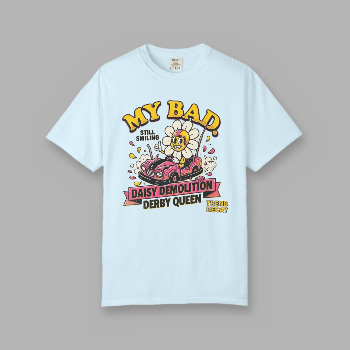 Daisy Demolition Derby Queen — shirt mockup
