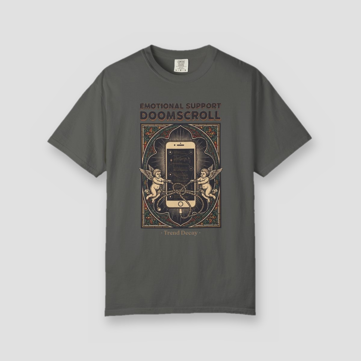 Emotional Support Doomscroll — shirt mockup