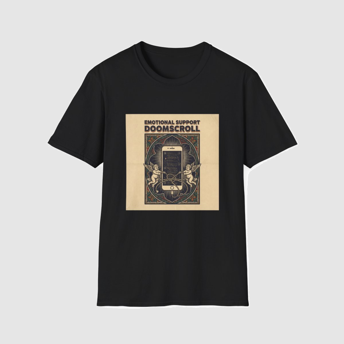 Emotional Support Doomscroll — shirt mockup