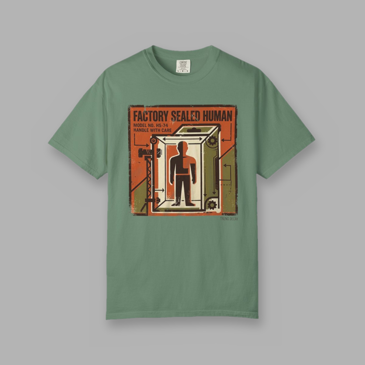 Factory Sealed Human — shirt mockup