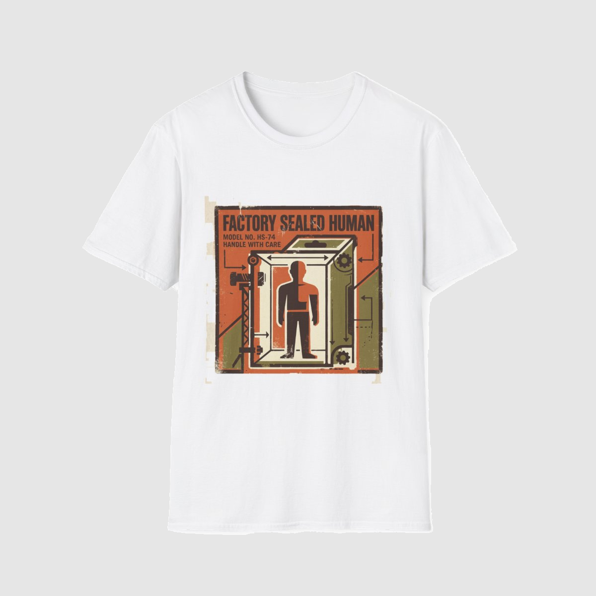 Factory Sealed Human — shirt mockup