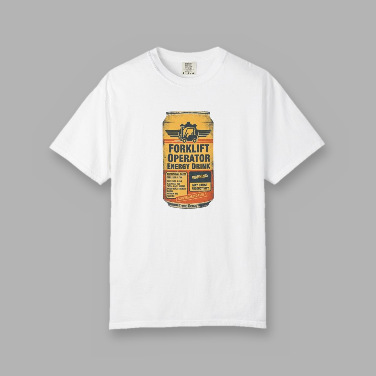 Forklift Operator Energy Drink — shirt mockup
