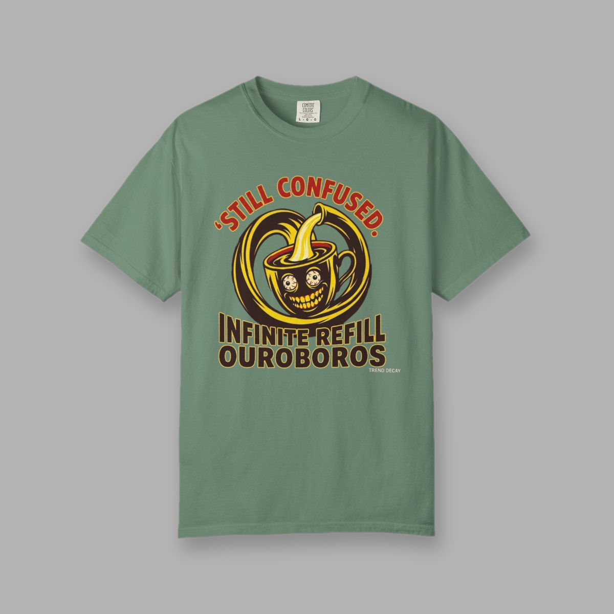 Infinite Refill Ouroboros — shirt mockup