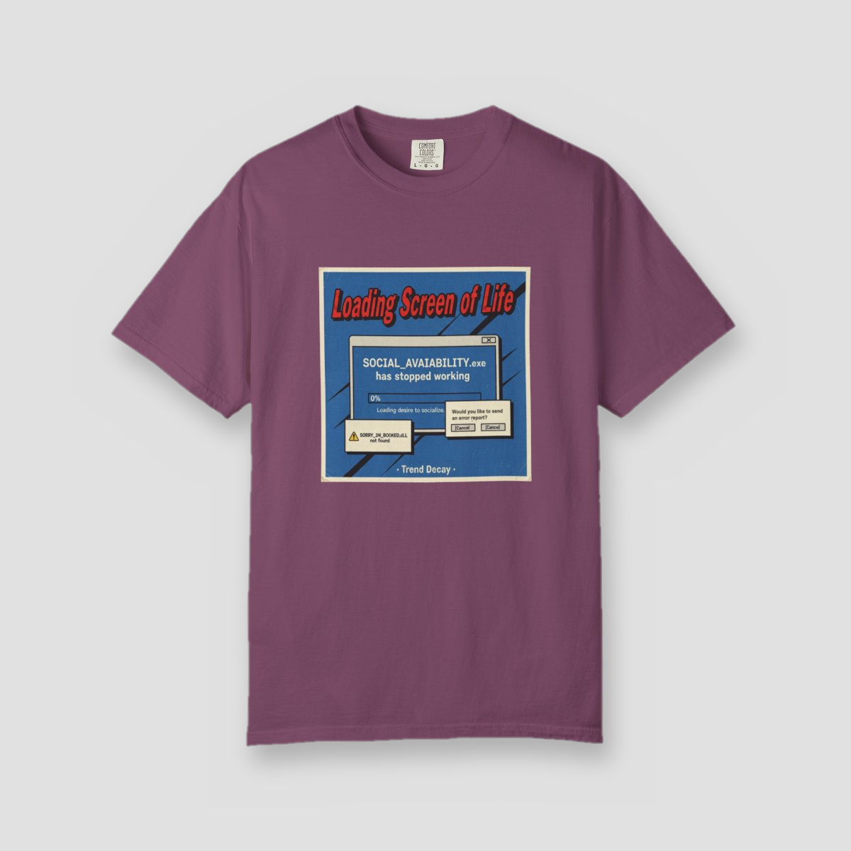Loading Screen of Life — shirt mockup