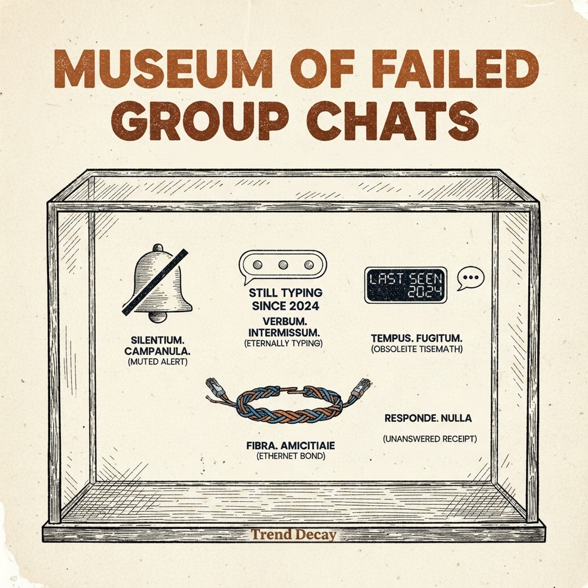 Museum of Failed Group Chats — design