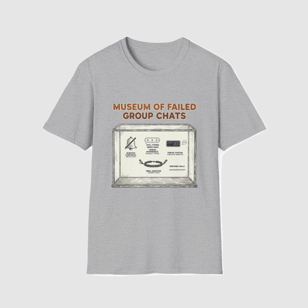 Museum of Failed Group Chats — shirt mockup