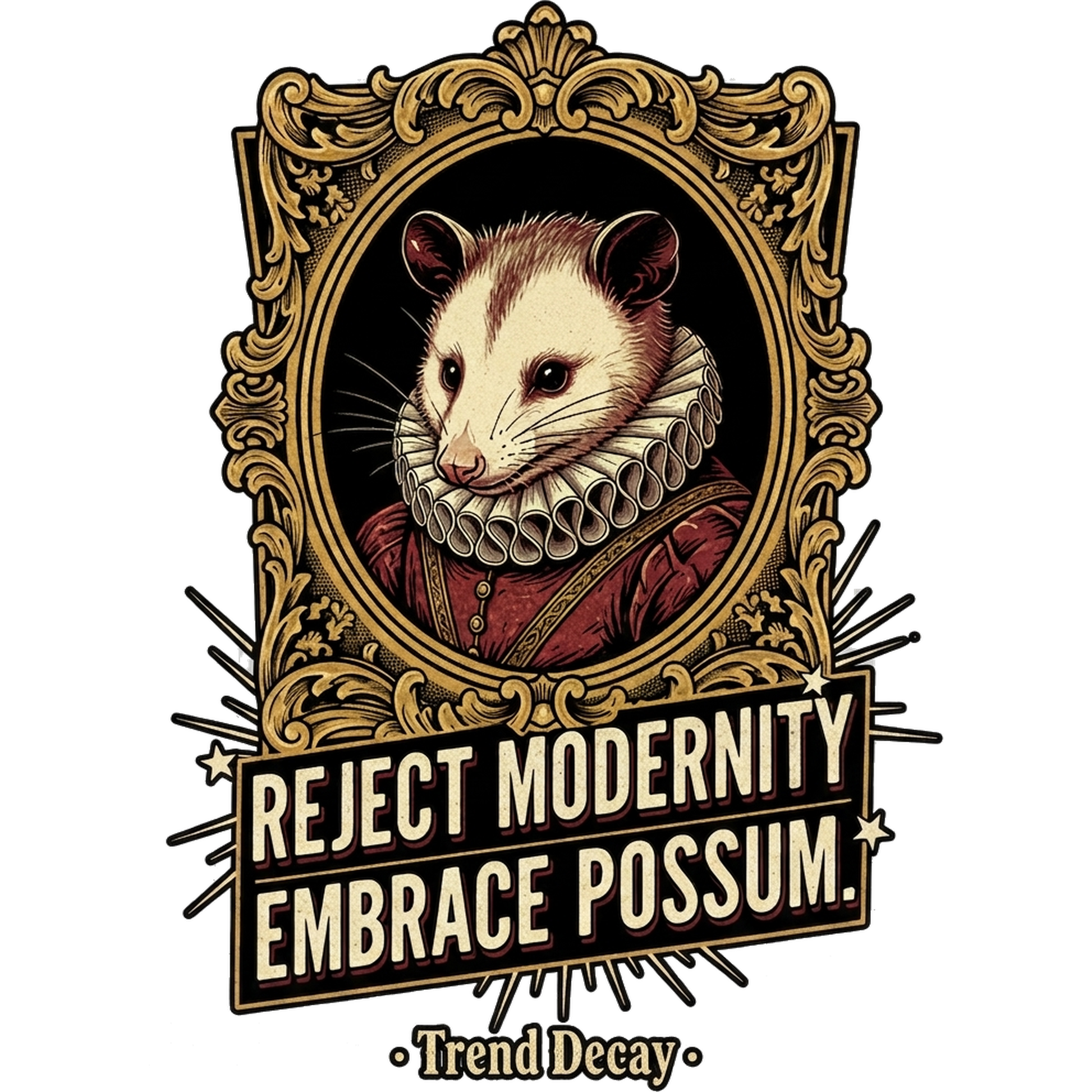 Reject Modernity Embrace Possum — design