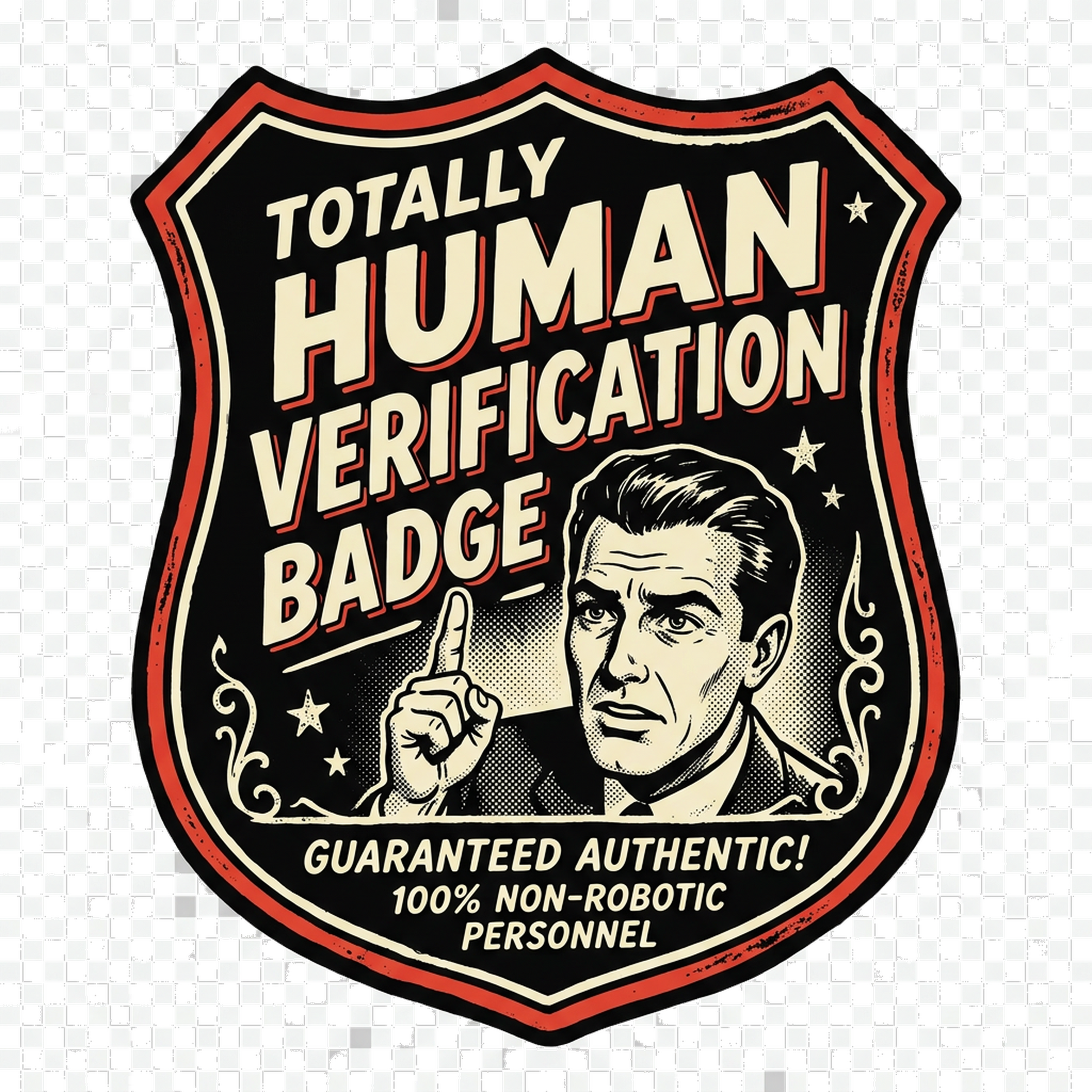 Verified Human Badge | Internet Culture Tee — design